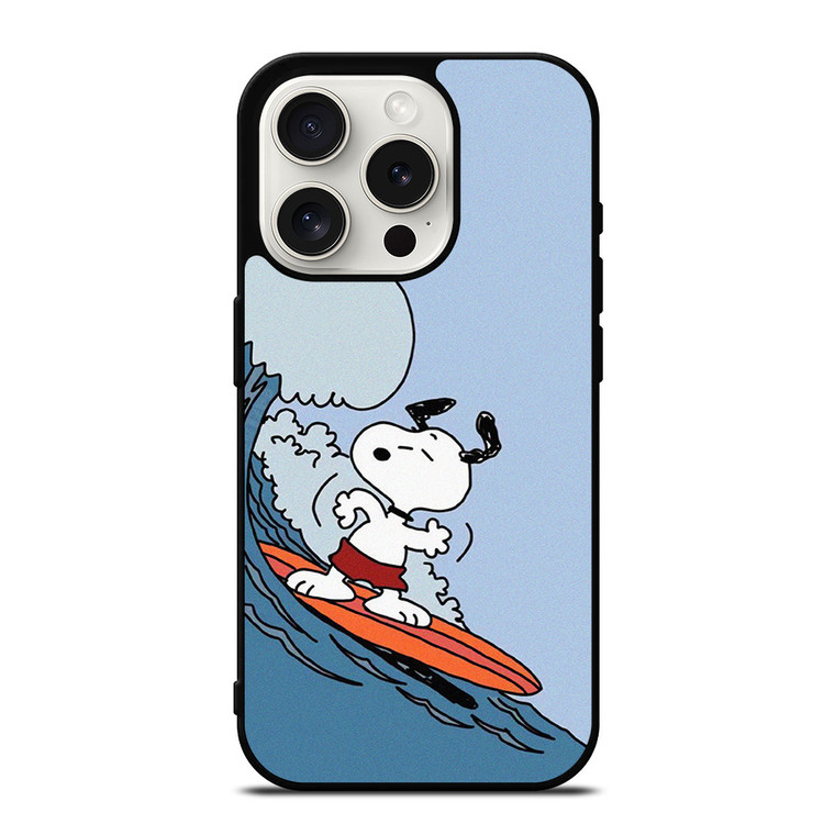 SNOOPY SURFING CARTOON iPhone 15 Pro Case Cover