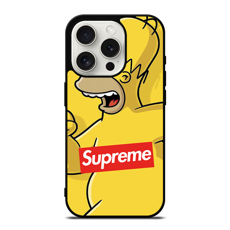 SUPREME HOMER SIMPSONS NUDE iPhone 15 Pro Case Cover