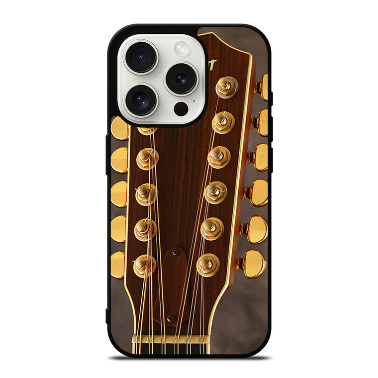 TAYLOR GUITARS HEADSTOCK GOLD iPhone 15 Pro Case Cover
