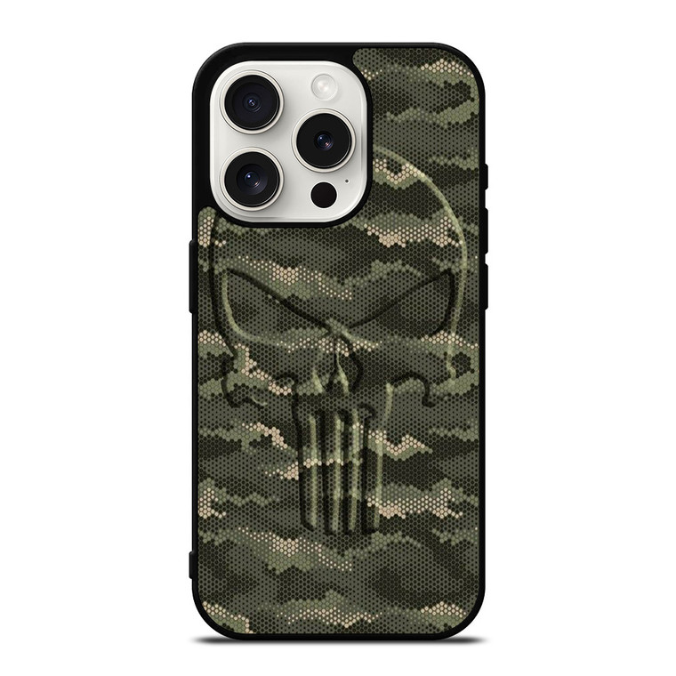 THE PUNISHER CAMO CARBON iPhone 15 Pro Case Cover