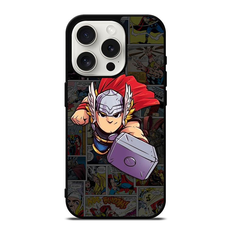 THOR MARVEL COMIC CUTE iPhone 15 Pro Case Cover