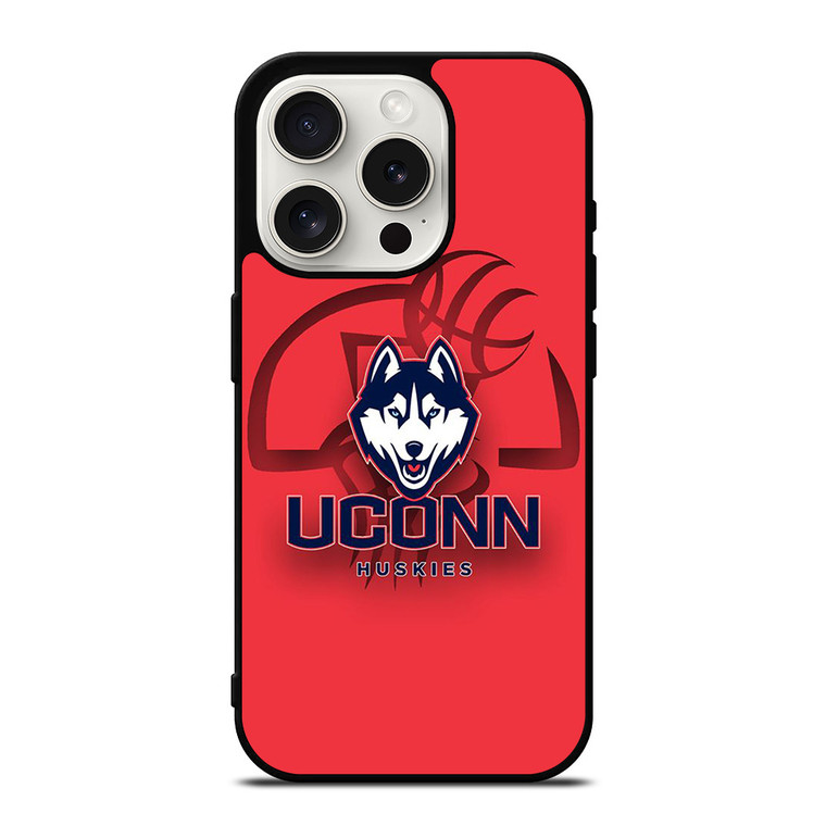 UCONN HUSKIES BASKETBALL LOGO iPhone 15 Pro Case Cover
