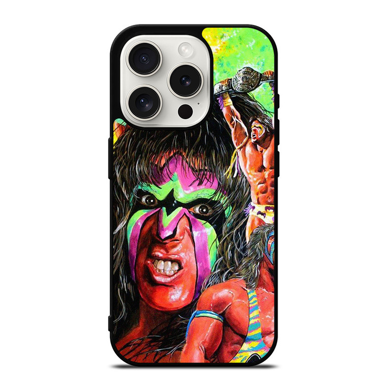 ULTIMATE WARRIOR WRESTLING WWE ART iPhone 15 Pro Case Cover