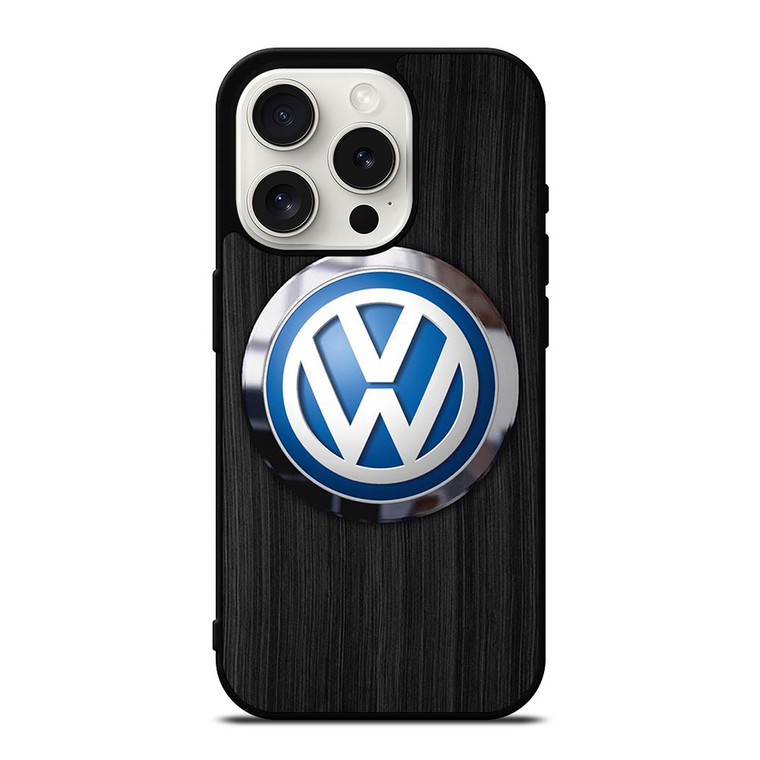 VOLKSWAGEN VW WOODEN EMBLEM iPhone 15 Pro Case Cover