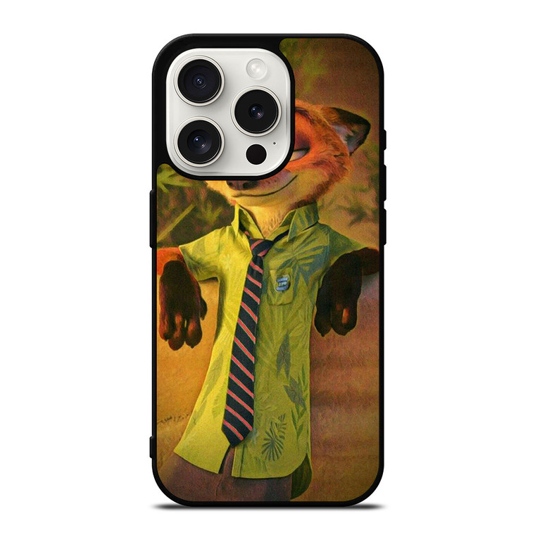 ZOOTOPIA NICK WILDE CARTOON iPhone 15 Pro Case Cover