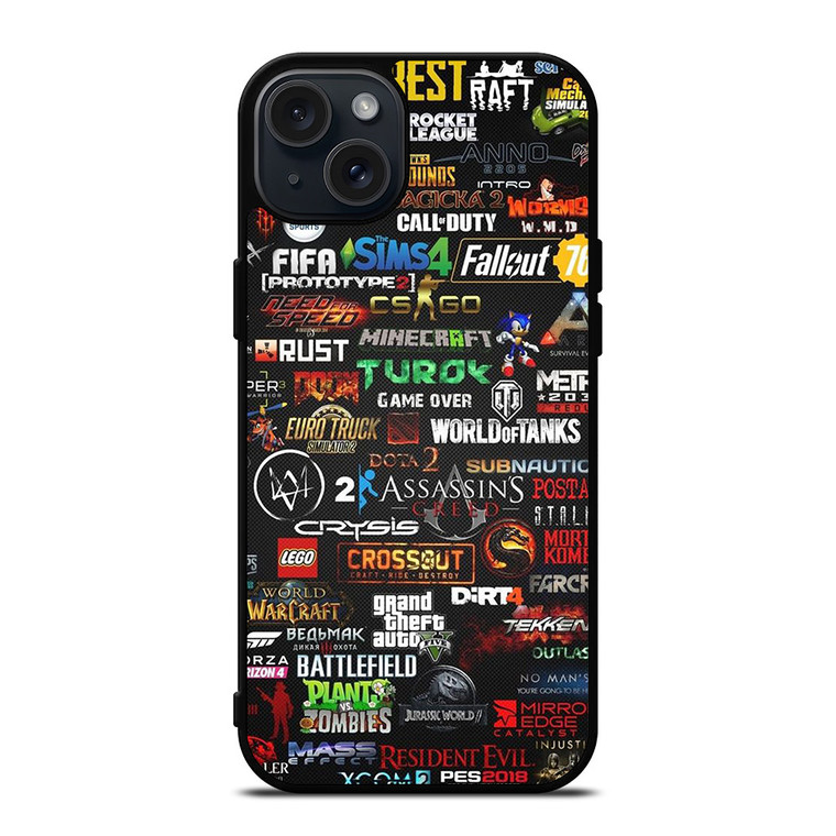ALL GAMES LOGO CROSSOVER iPhone 15 Plus Case Cover