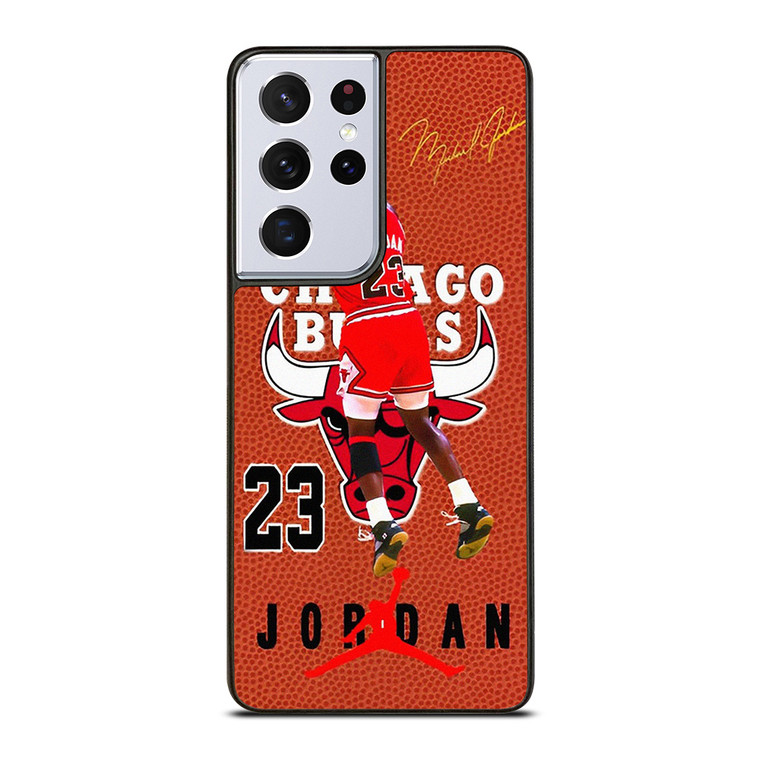 MICHAEL JORDAN BULLS SPALDING  Samsung Galaxy S21 Ultra Case Cover