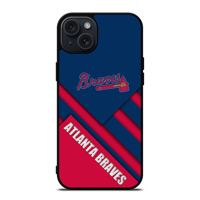 ATLANTA BRAVES BASEBALL ABSTRACT LOGO iPhone 15 Plus Case Cover