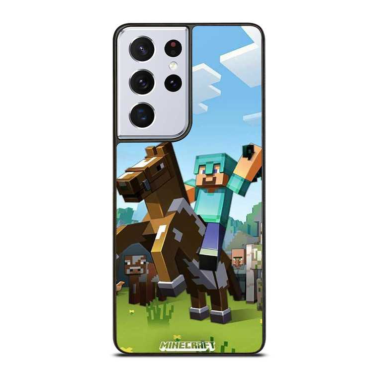 MINECRAFT KNIGHT AND HORSE  Samsung Galaxy S21 Ultra Case Cover MINECRAFT KNIGHT AND HORSE  Samsung Galaxy S21 Ultra Case Cover