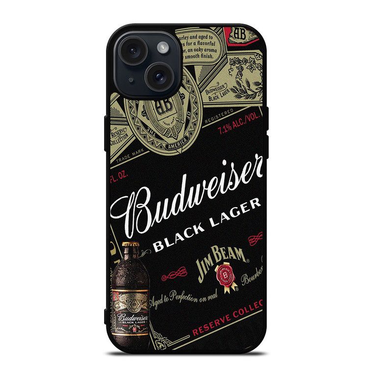 BUDWEISER BEER BLACK LABEL iPhone 15 Plus Case Cover