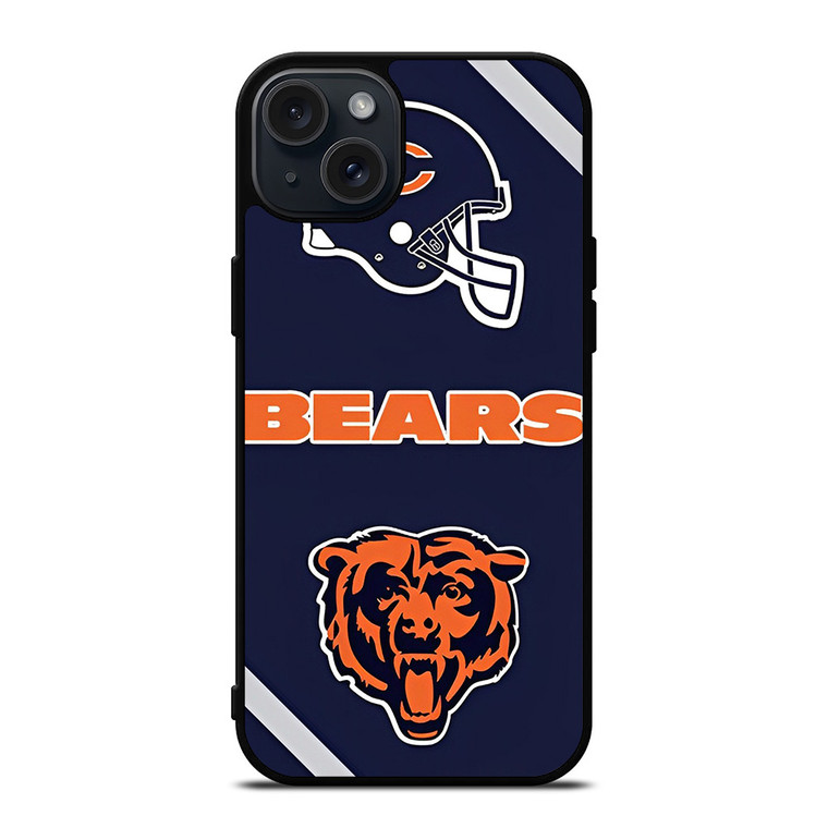 CHICAGO BEARS FOOTBALL HELMET LOGO iPhone 15 Plus Case Cover
