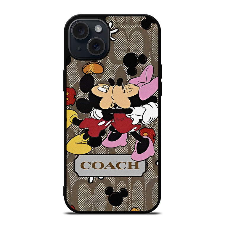 COACH NEW YORK MICKEY MOUSE KISSING iPhone 15 Plus Case Cover
