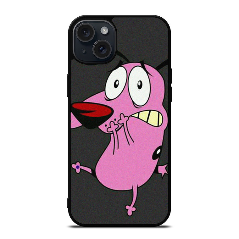 COURAGE THE COWARDLY DOG PINK iPhone 15 Plus Case Cover