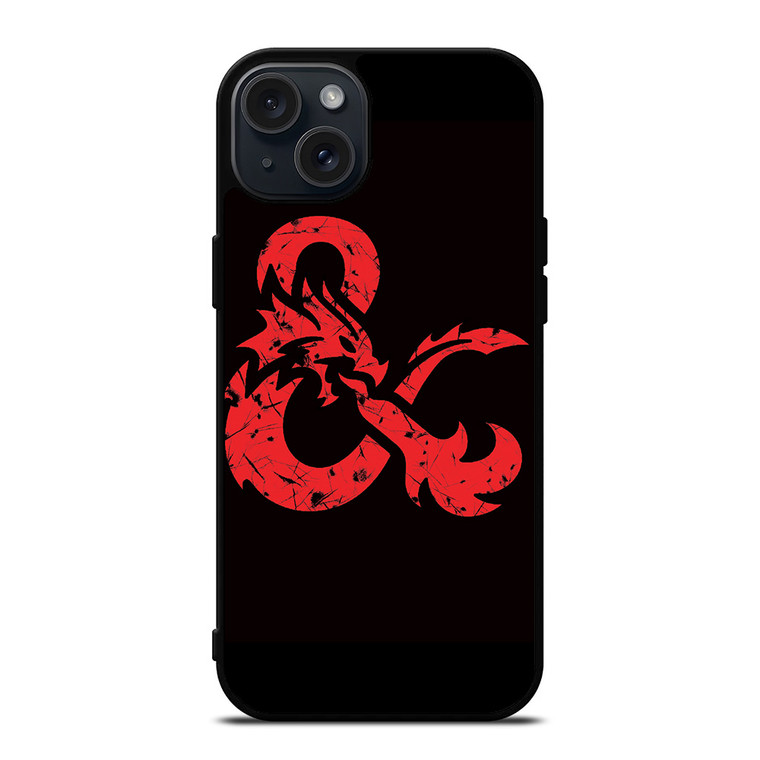 DUNGEONS AND DRAGONS LOGO BLACK iPhone 15 Plus Case Cover