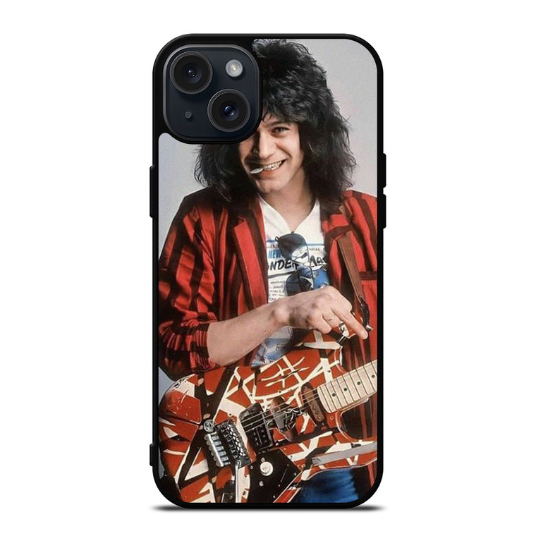 EDDIE VAN HALEN AND GUITAR iPhone 15 Plus Case Cover