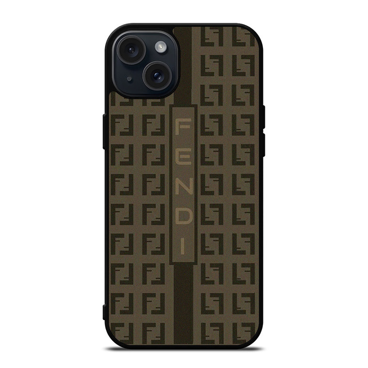 FENDI ROMA STRIPE LOGO iPhone 15 Plus Case Cover