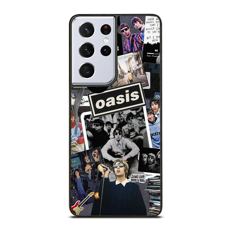 OASIS ROCK BAND COLLAGE  Samsung Galaxy S21 Ultra Case Cover OASIS ROCK BAND COLLAGE  Samsung Galaxy S21 Ultra Case Cover