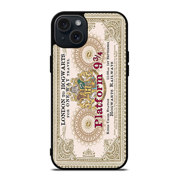 HARRY POTTER TICKETS PLATFORM NINE AND THREE QUARTERS iPhone 15 Plus Case Cover