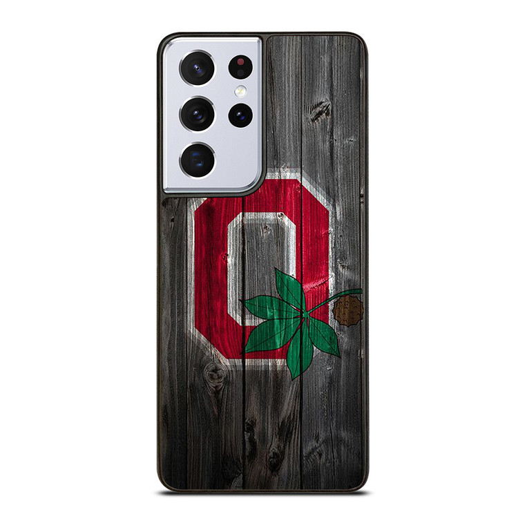 OHIO STATE BUCKEYES LOGO WOOD  Samsung Galaxy S21 Ultra Case Cover
