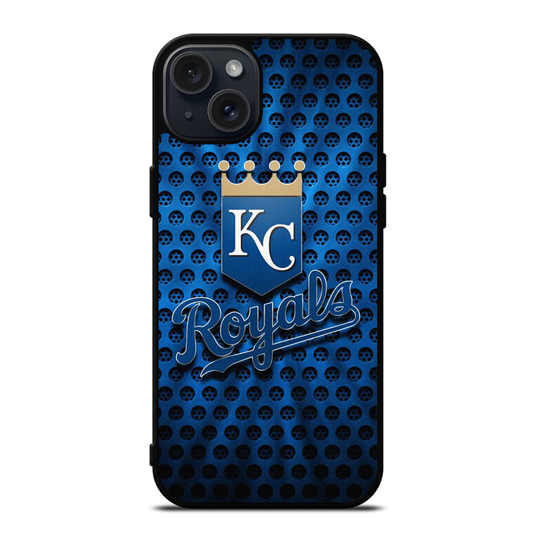 KANSAS CITY ROYALS METAL LOGO iPhone 15 Plus Case Cover