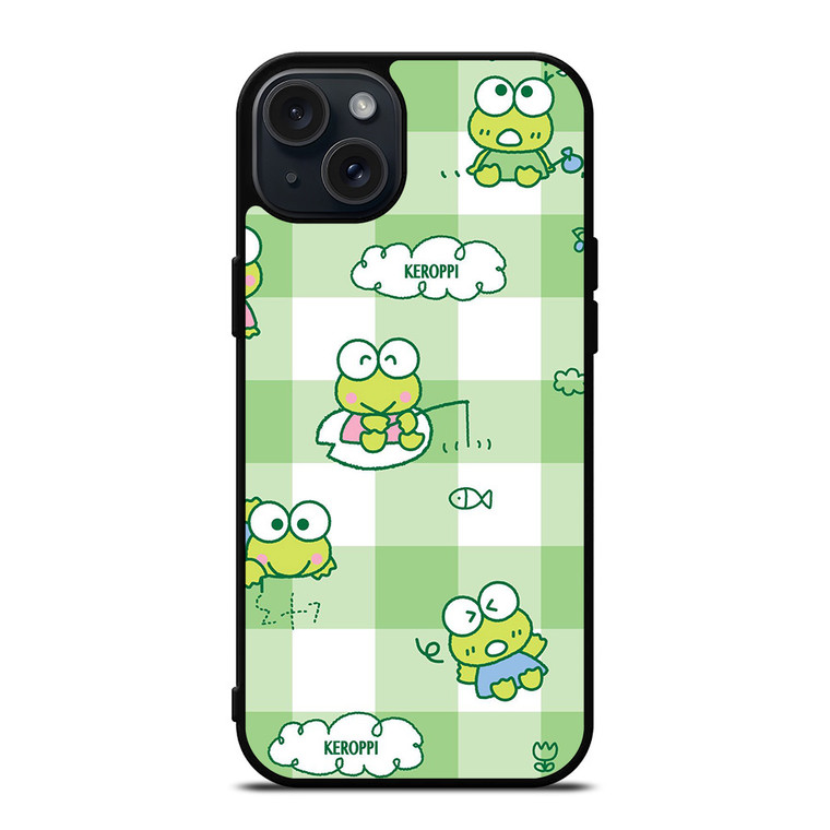 KEROPPI CARTOON TARTAN PATTERN iPhone 15 Plus Case Cover