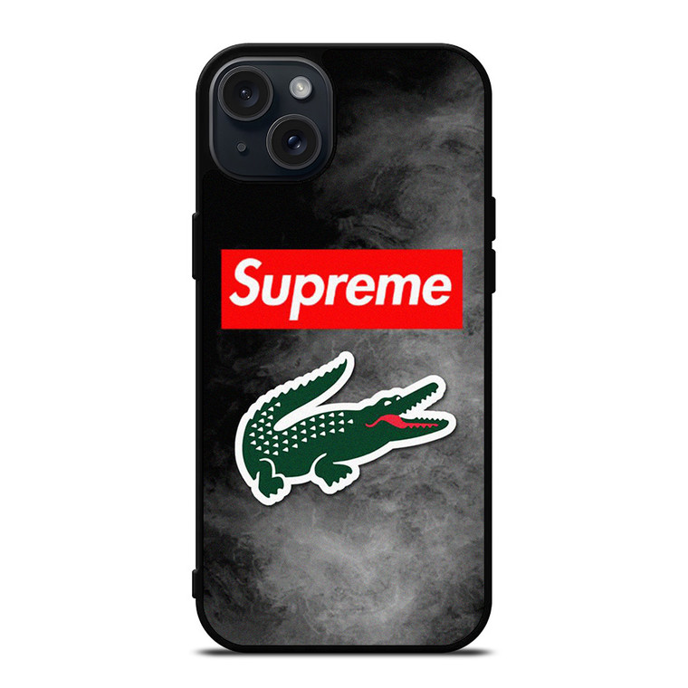 LACOSTE X SUPREME LOGO iPhone 15 Plus Case Cover