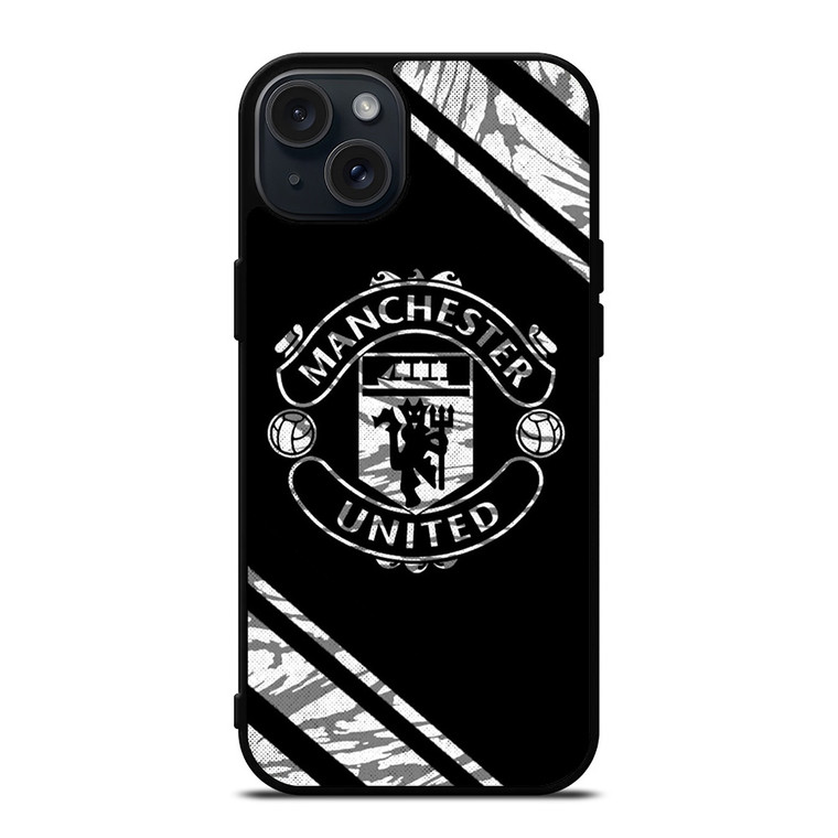 MANCHESTER UNITED CAMO LOGO iPhone 15 Plus Case Cover