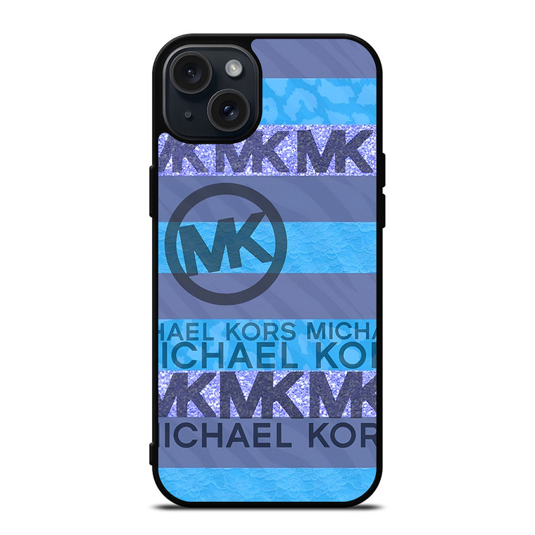 MICHAEL KORS BLUE STRIPE iPhone 15 Plus Case Cover MICHAEL KORS BLUE STRIPE iPhone 15 Plus Case Cover