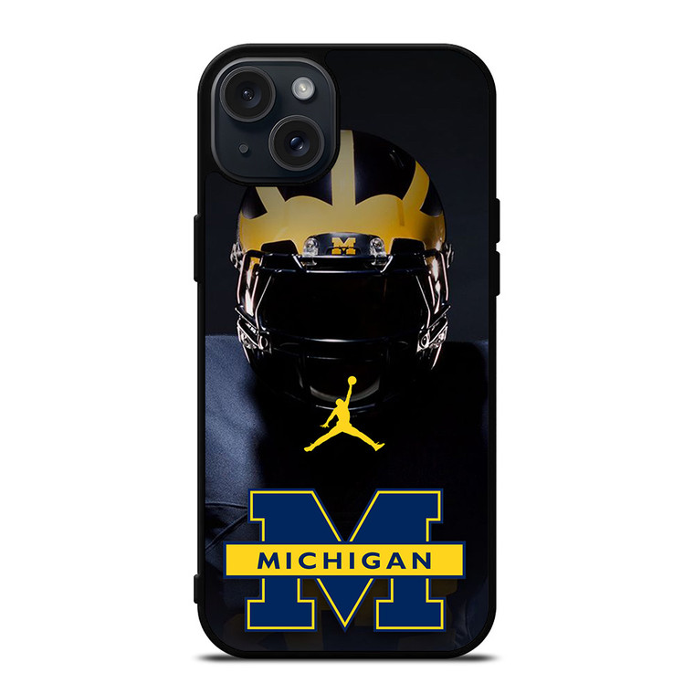 MICHIGAN WOLVERINES FOOTBALL AIR JORDAN iPhone 15 Plus Case Cover MICHIGAN WOLVERINES FOOTBALL AIR JORDAN iPhone 15 Plus Case Cover