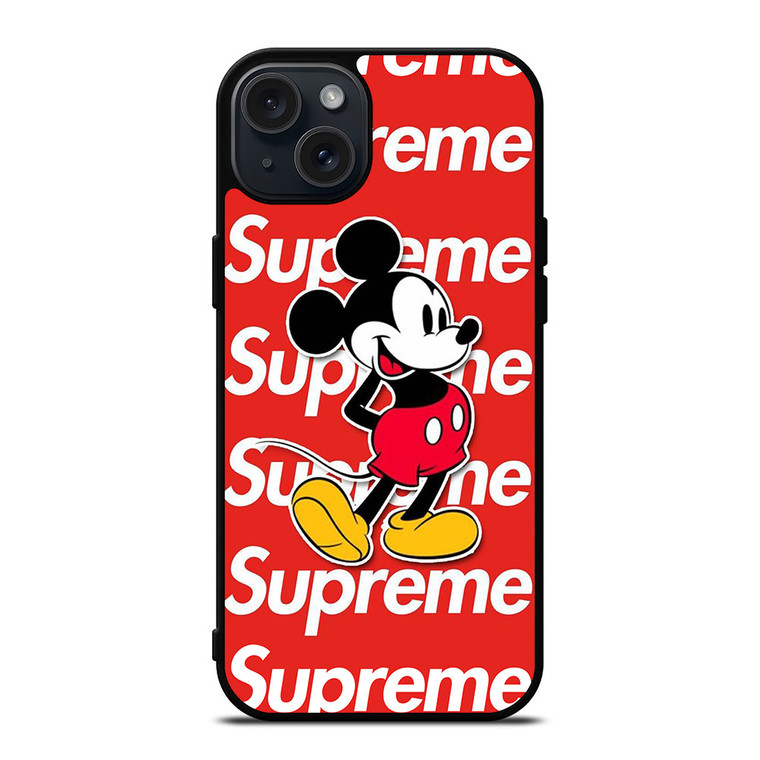 MICKEY MOUSE DISNEY SUPREME iPhone 15 Plus Case Cover MICKEY MOUSE DISNEY SUPREME iPhone 15 Plus Case Cover