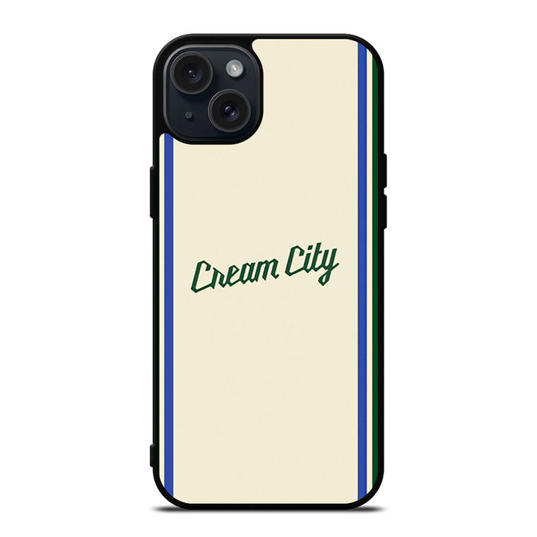 MILAUKEE BUCKS CREAM CITY BASKETBALL KIT iPhone 15 Plus Case Cover