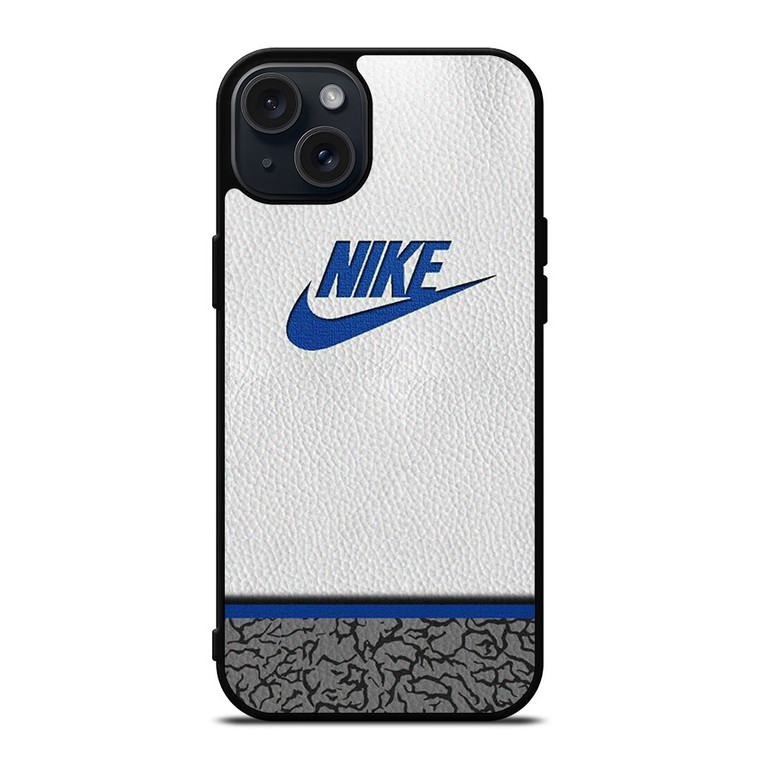 NIKE AIR JORDAN LEATHER BLUE iPhone 15 Plus Case Cover