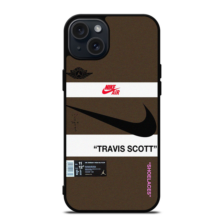 NIKE AIR TRAVIS SCOTT LOGO iPhone 15 Plus Case Cover