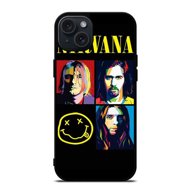 NIRVANA ROCK BAND WPAP iPhone 15 Plus Case Cover NIRVANA ROCK BAND WPAP iPhone 15 Plus Case Cover