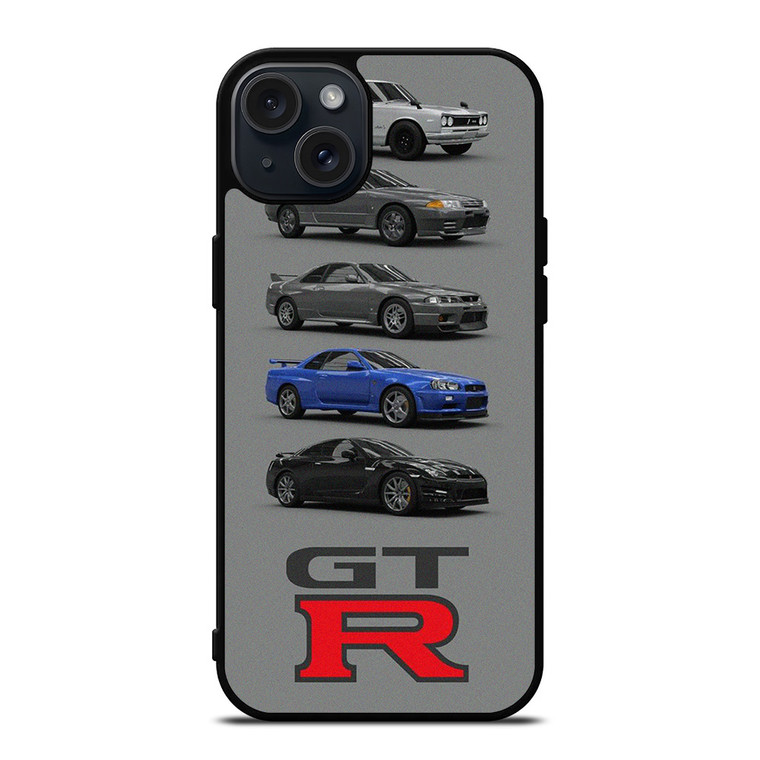 NISSAN GTR CARS EVOLUTION iPhone 15 Plus Case Cover NISSAN GTR CARS EVOLUTION iPhone 15 Plus Case Cover