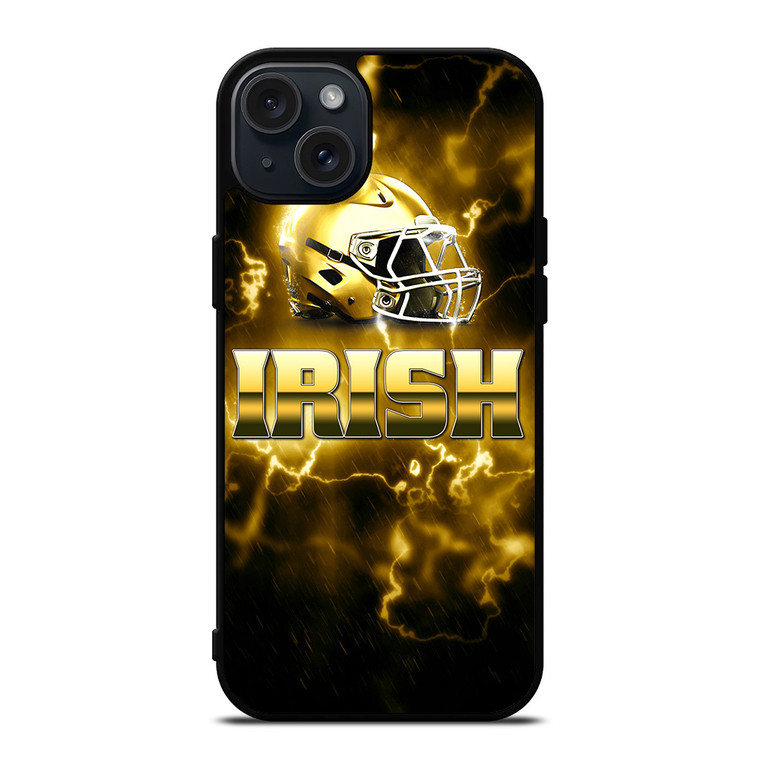 NOTRE DAME IRISH HELMET GOLD iPhone 15 Plus Case Cover