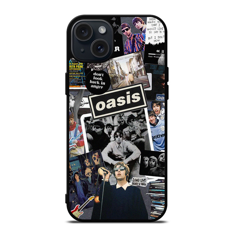 OASIS ROCK BAND COLLAGE iPhone 15 Plus Case Cover