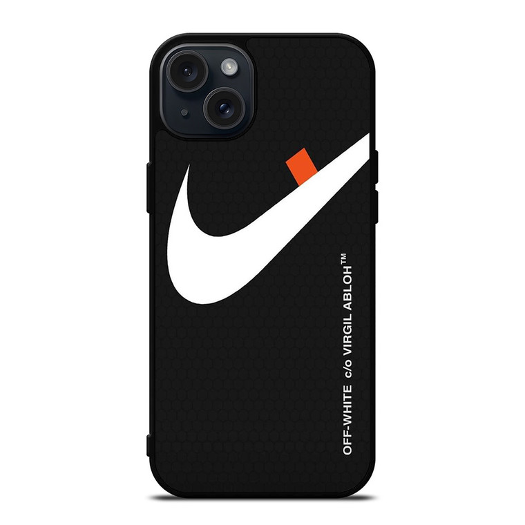 OFF WHITE VIRGIL ABLOH NIKE LOGO iPhone 15 Plus Case Cover OFF WHITE VIRGIL ABLOH NIKE LOGO iPhone 15 Plus Case Cover