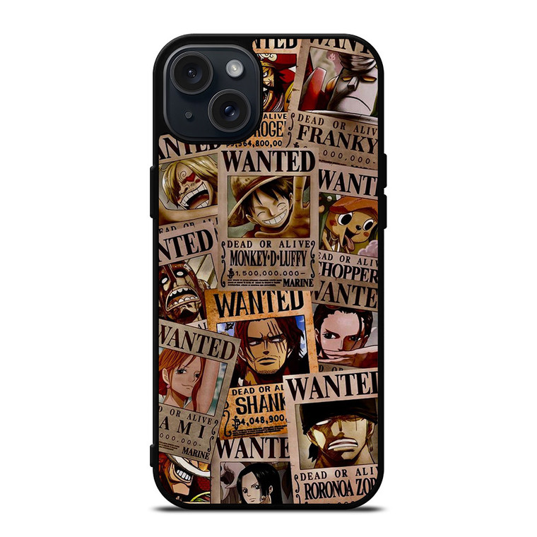 ONE PIECE WANTED POSTER COLLECTION iPhone 15 Plus Case Cover