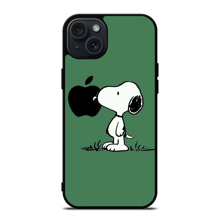 PEANUTS SNOOPY DOG APPLE LOGO iPhone 15 Plus Case Cover