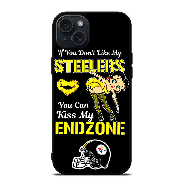 PITTSBURGH STEELERS FOOTBALL BETTY BOOP iPhone 15 Plus Case Cover
