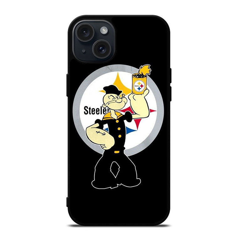 PITTSBURGH STEELERS FOOTBALL POPEYE CARTOON iPhone 15 Plus Case Cover