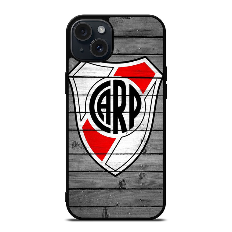 RIVER PLATE FOOTBALL WOOD LOGO iPhone 15 Plus Case Cover