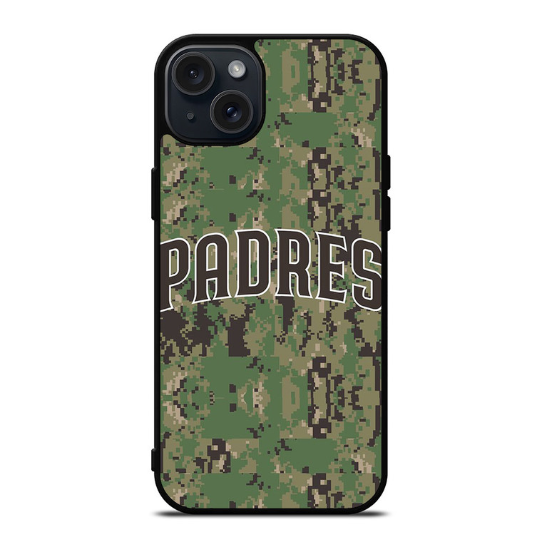 SAN DIEGO PADRES CAMO LOGO iPhone 15 Plus Case Cover