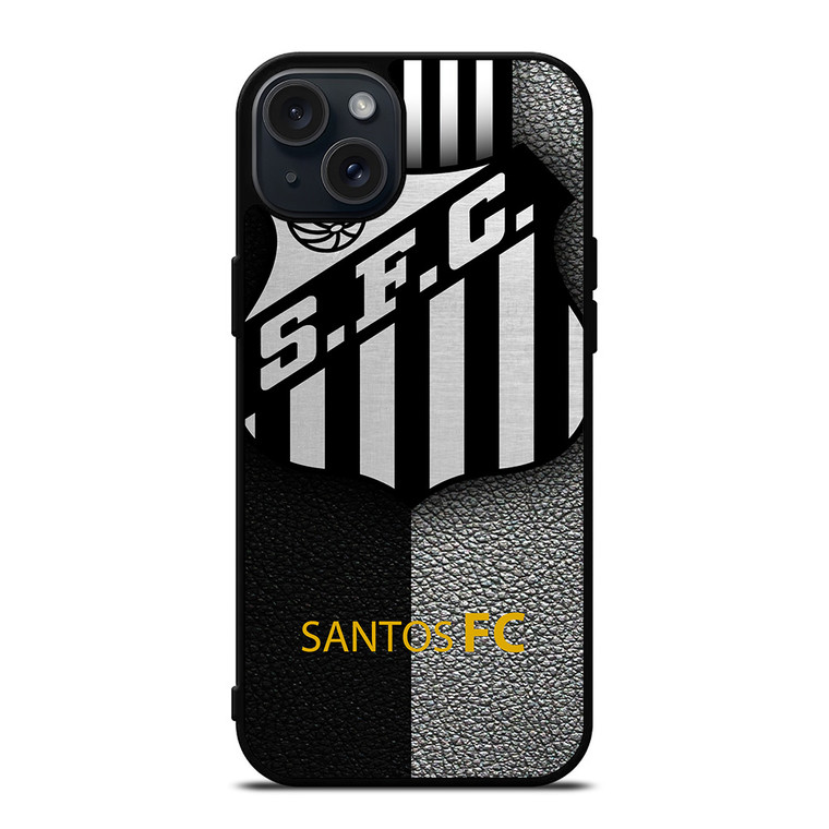 SANTOS FC FOOTBALL LEATHER LOGO iPhone 15 Plus Case Cover