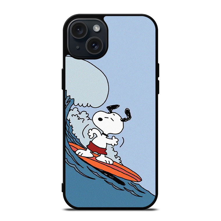 SNOOPY SURFING CARTOON iPhone 15 Plus Case Cover