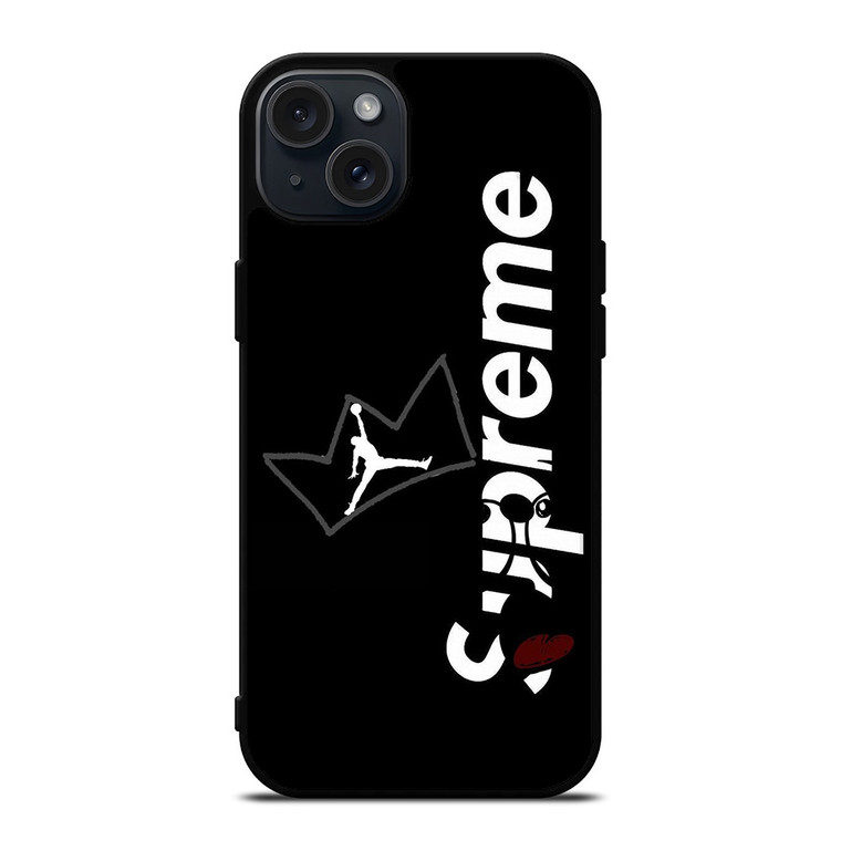 SUPREME AIR JORDAN CROWN iPhone 15 Plus Case Cover