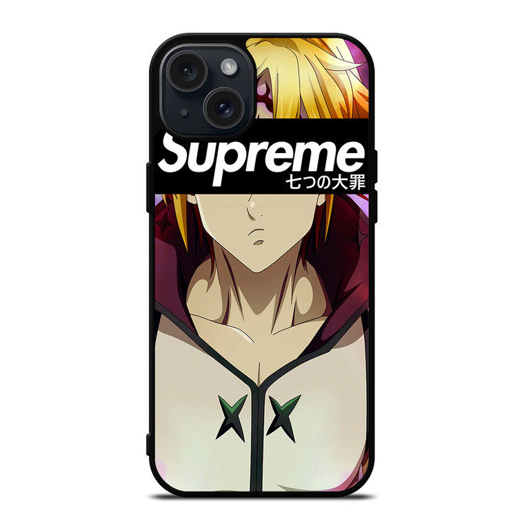 SUPREME MELIODAS SEVEN DEADLY SUPREME iPhone 15 Plus Case Cover SUPREME MELIODAS SEVEN DEADLY SUPREME iPhone 15 Plus Case Cover