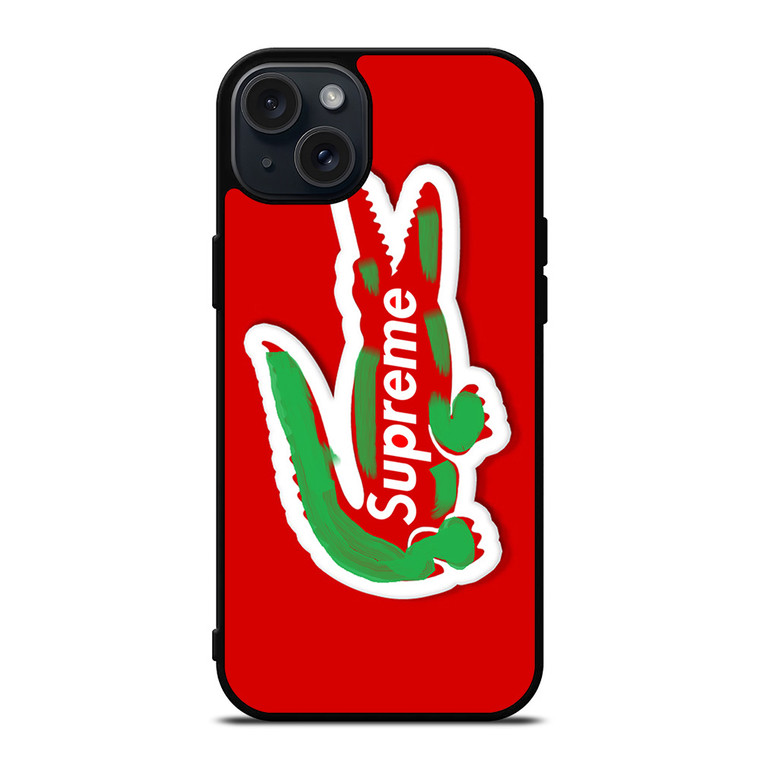 SUPREME X LACOSTE SYMBOL iPhone 15 Plus Case Cover