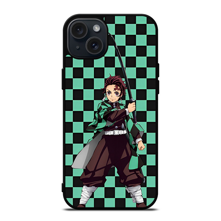 TANJIRO KAMADO DEMON SLAYER PATTERN iPhone 15 Plus Case Cover TANJIRO KAMADO DEMON SLAYER PATTERN iPhone 15 Plus Case Cover